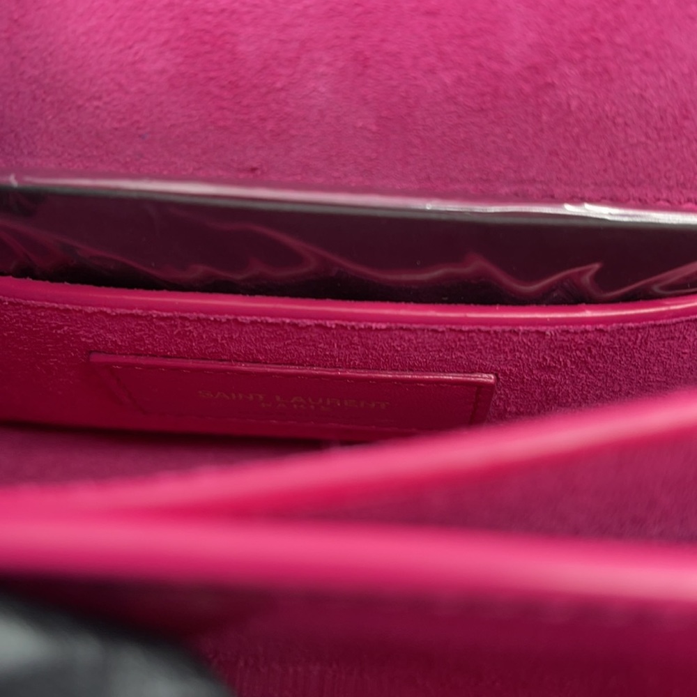 Saint Laurent Small Patent Leather Sunset Monogram Shoulder Bag - Picture 5 of 6